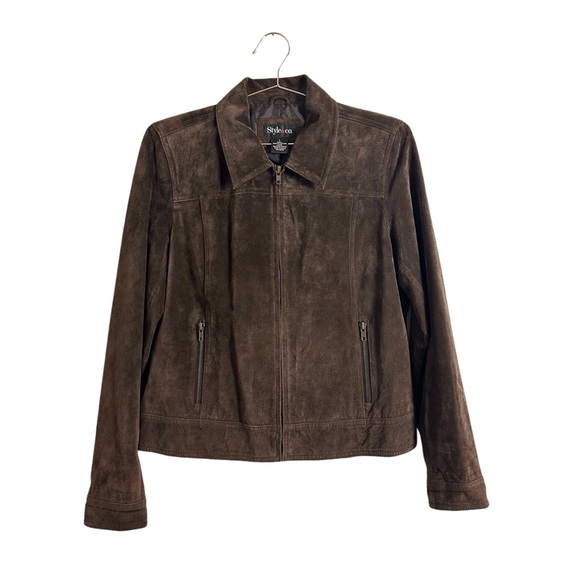 Vintage Jackets & Blazers - Vintage 90s Suede Jacket Size L